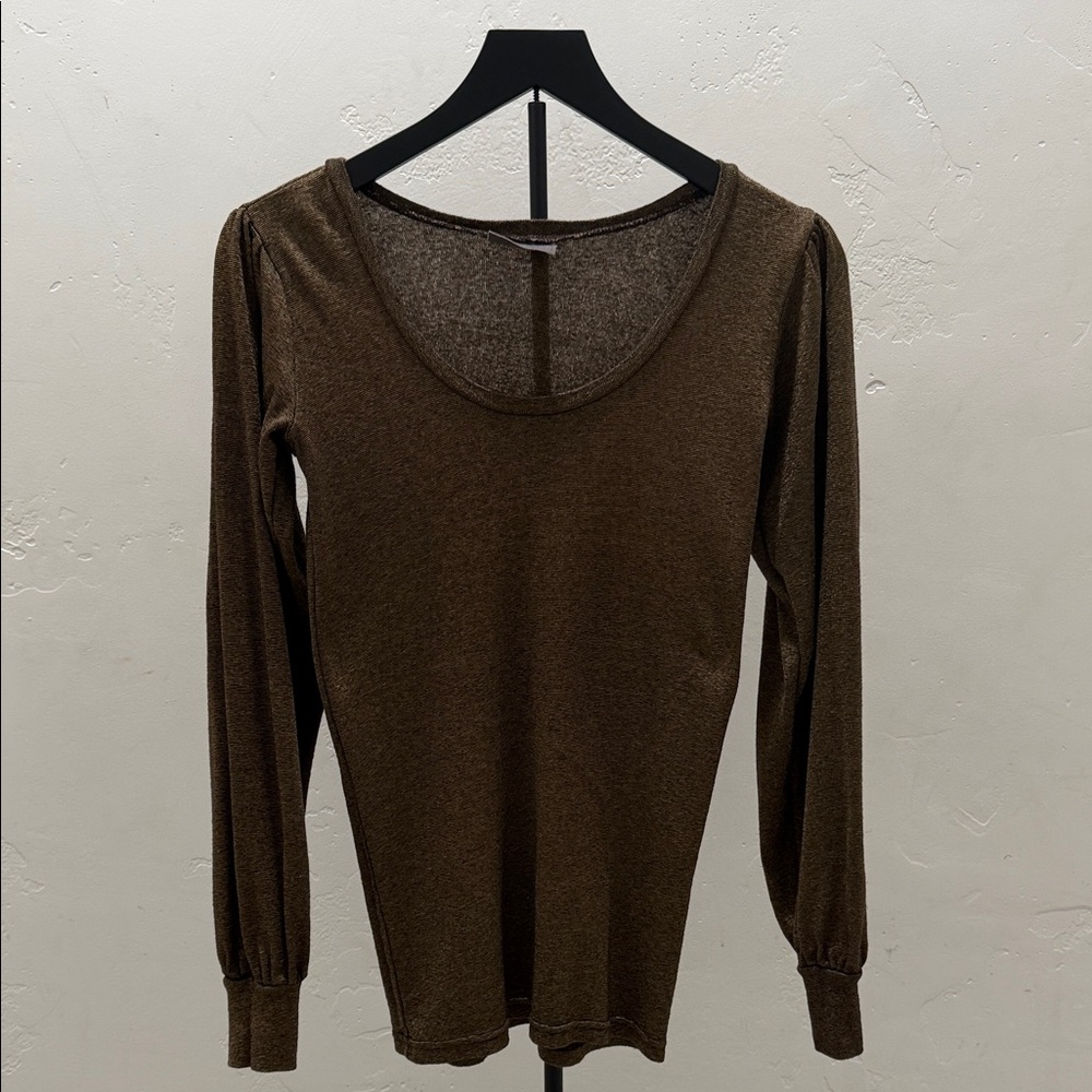 Michael Stars Chocolate Long Sleeve Top